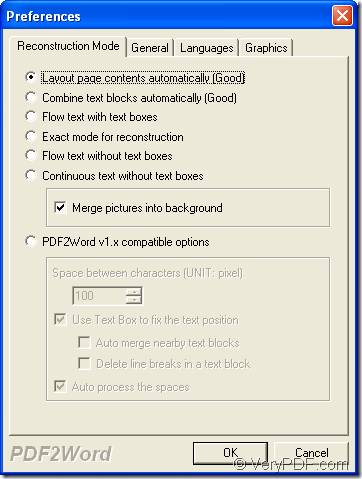 merge images to backgroud in Preference dialog box