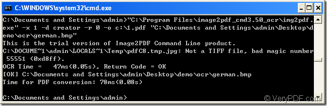 convert image to searchable text by command line