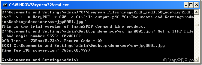 convert JPG to searchable PDF by command line