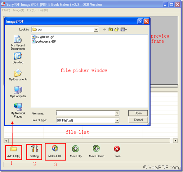 main window of Image to PDF OCR Converter