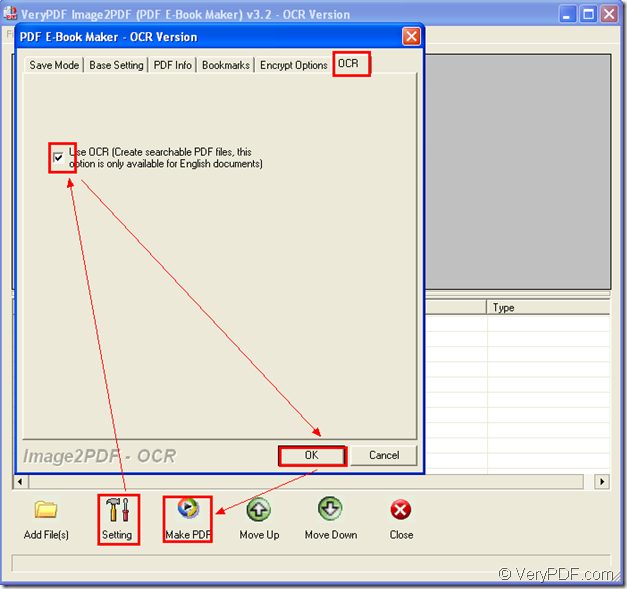 convert TGA to searchable PDF in Image to PDF OCR Converter