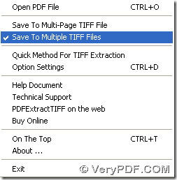 select "save to multi-page TIFF" or "save to multiple TIFF files" for editing targeting format as TIFF