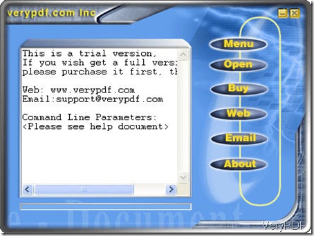 interface of PDF to text Converter