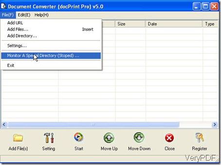 interface of docPrint Pro