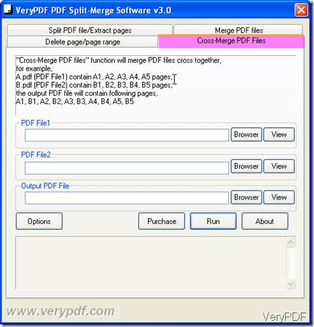 PDF merger interface
