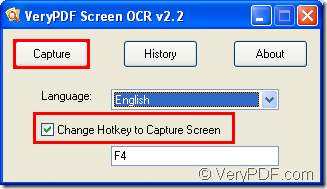 interface of OCR Screen