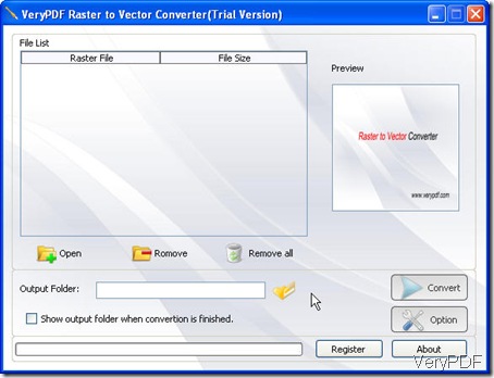 interface of raster to vector