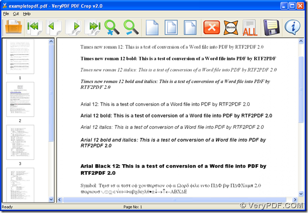 Interface of PDF Crop for iPad 