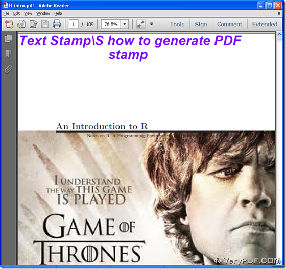 Example of one of PDF with generated PDF stamp in batches