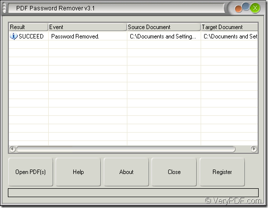 remove pdf password in PDF Password Remover
