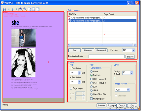 convert PDF to image in VeryPDF PDF to Image Converter