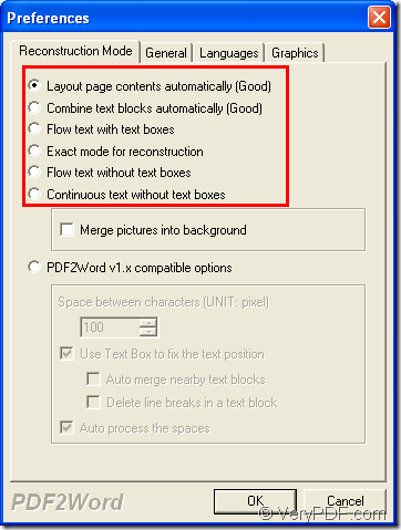extract charcters from PDF to Word with VeryPDF PDF to Word Converter