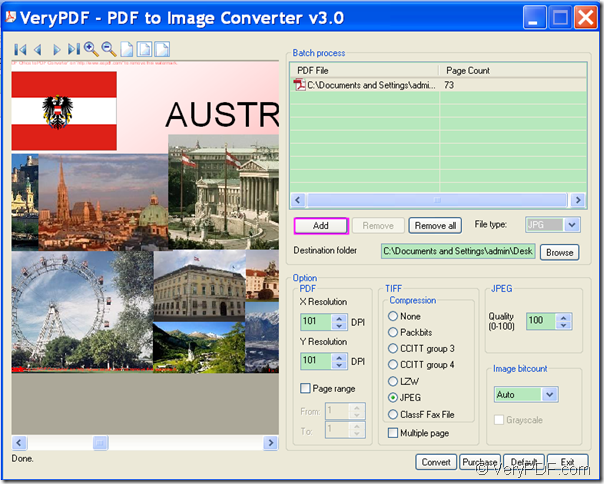 convert PDF to image with VeryPDF PDF to Image Converter
