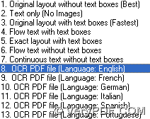 Select OCR PDF file (Language English) during converting scanned PDF to editable DOC 