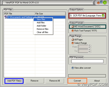 Convert French image PDF to editable Word with GUI interface