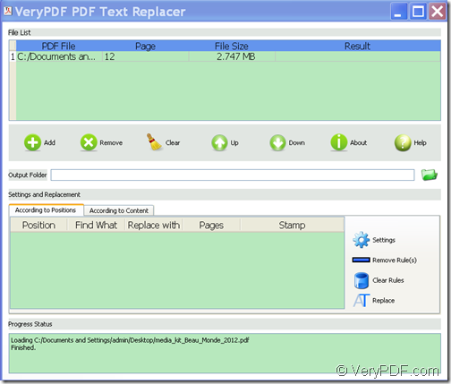 change old logo to new logo with VeryPDF PDF Text Replacer