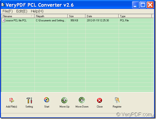 convert PCL to PDF and encrypt PDF with VeryPDF PCL Converter