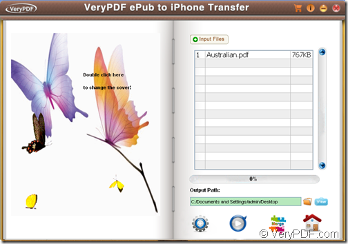 convert PDF to ePub  with VeryPDF ePub to iPhone Transfer