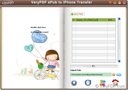 convert PDF to ePub with VeryPDF ePub to iPhone Transfer