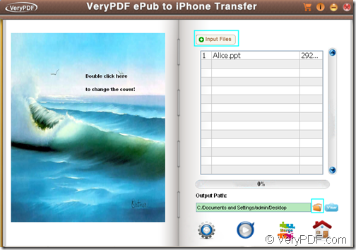 convert PPT to ePub with VeryPDF ePub to iPhone Transfer