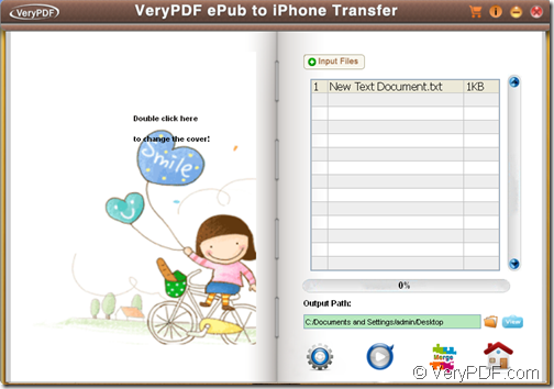 convert TXT to ePub with VeryPDF ePub to iPhone Transfer