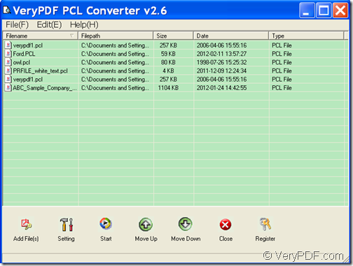 merge PCL files into one PDF with VeryPDF PCL Converter