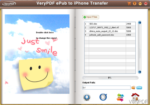 software interface ePub to iPhone Transfer