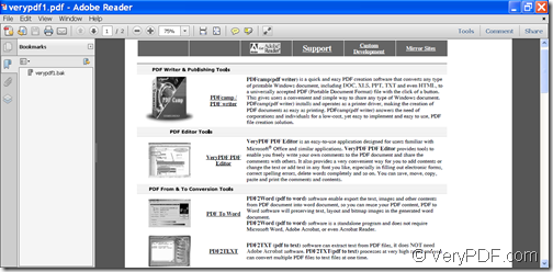 Output PDF file