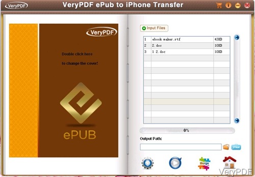 software interface of ePub Maker