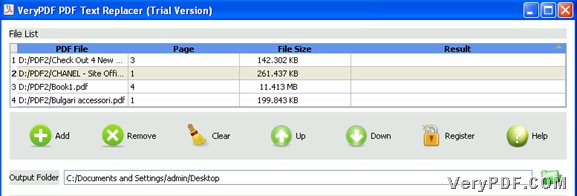 Add PDF files and set targeting folder on GUI interface