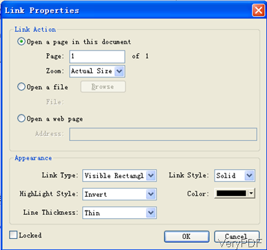 Add hyperlink properties