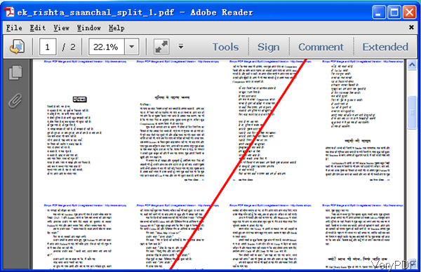 merged PDF new page