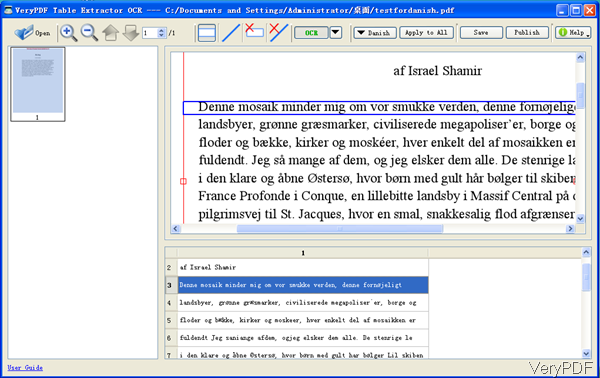 convert danish PDF to word