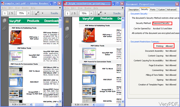 input PDF and output PDF with passsword