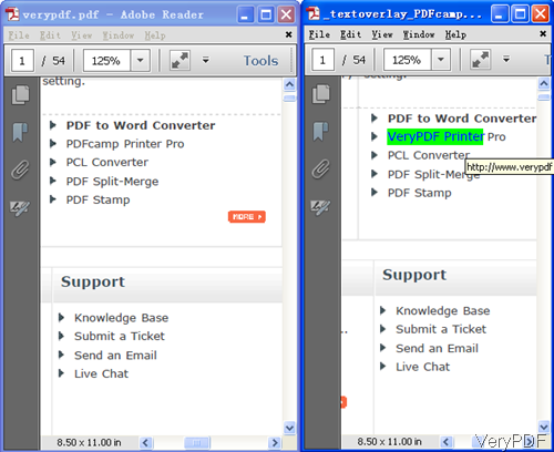 input PDF and overlay PDF