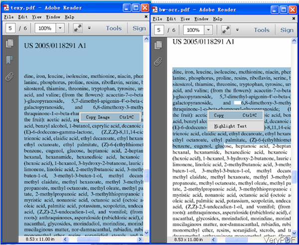 image PDF and output PDF
