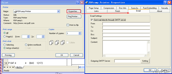 menu tab of PDFcamp Pro