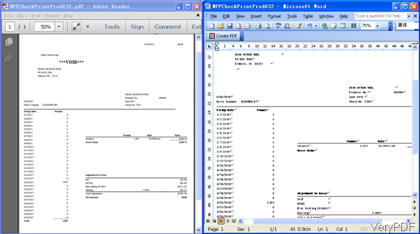 output PDF and input RTF