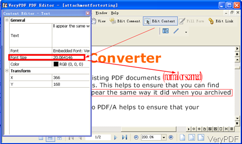 increase PDF font size