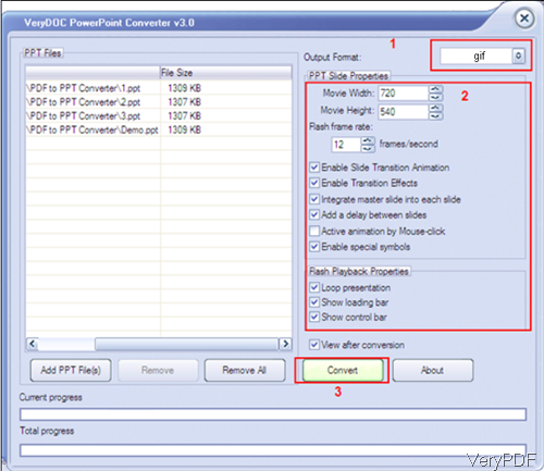 PPT Converter software interface